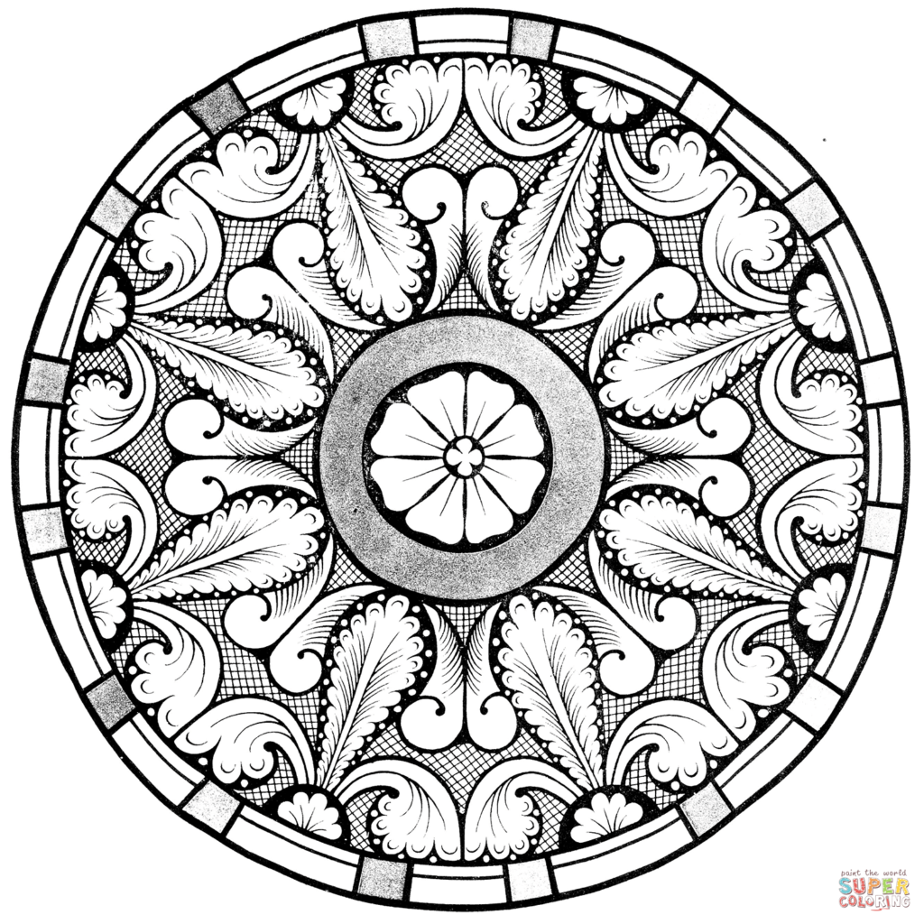 imagem: https://www.supercoloring.com/coloring-pages/round-stained-glass-in-the-cloister-of-heiligenkreuz-2?version=print